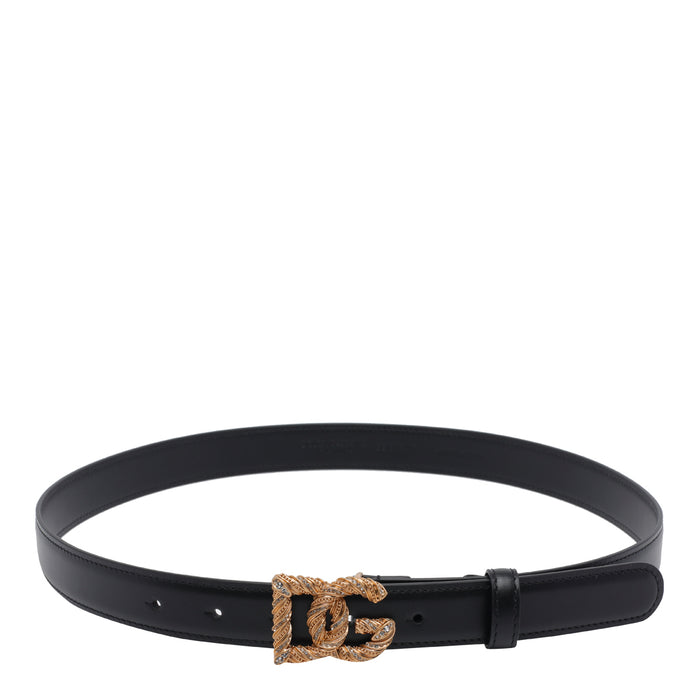 Dolce & Gabbana Belts Black Calf Leather