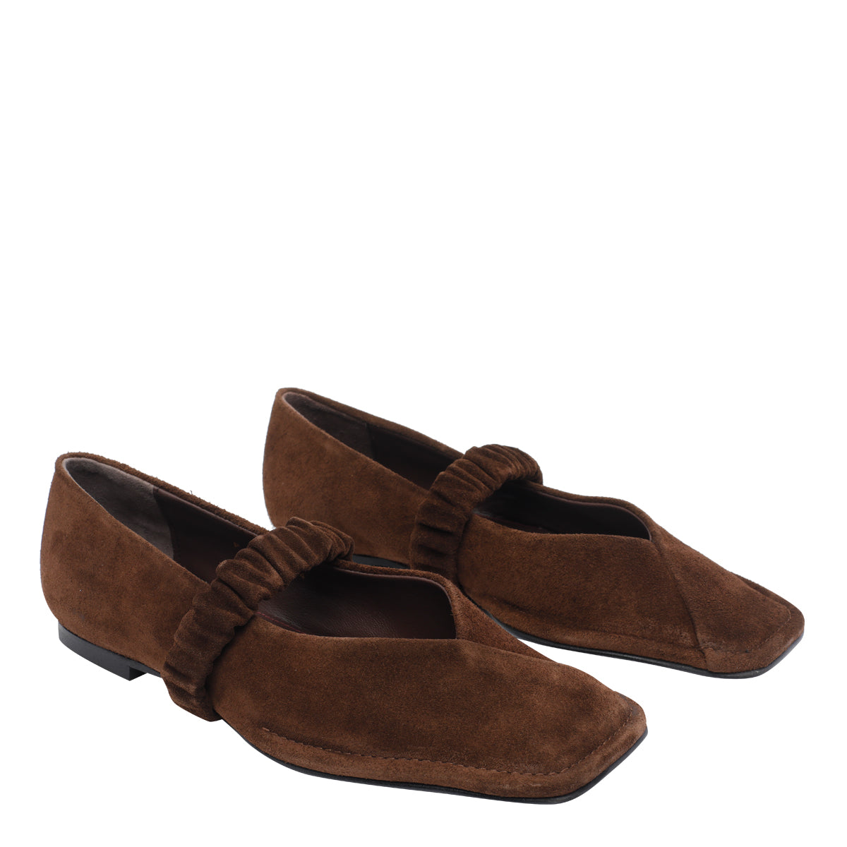 ALOHAS Flat shoes Brown Suede Leather/rubber Sole