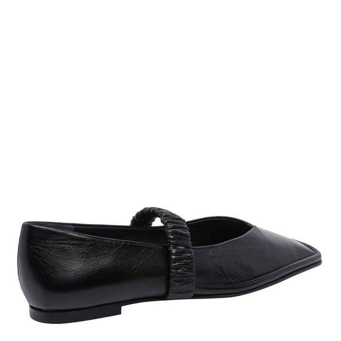 ALOHAS Flat shoes Black Calf Leather/rubber Sole