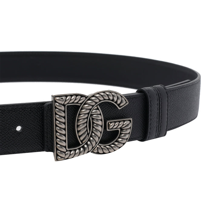 Dolce & Gabbana Belts Black Calf Leather