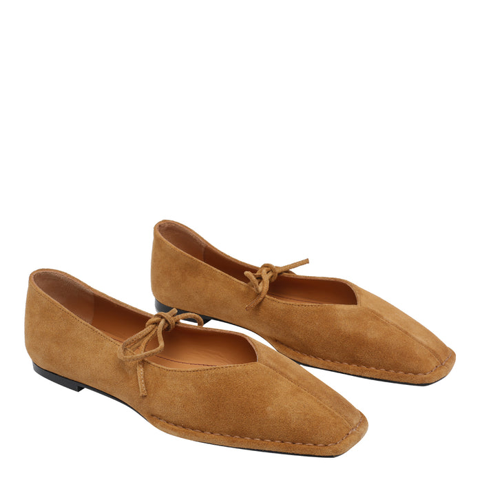 ALOHAS Flat shoes Brown Suede Leather/rubber Sole