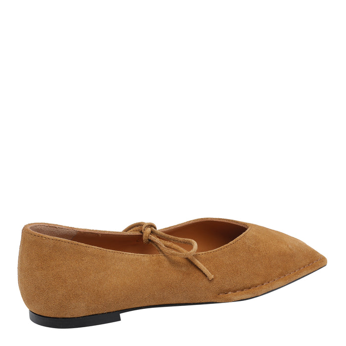 ALOHAS Flat shoes Brown Suede Leather/rubber Sole