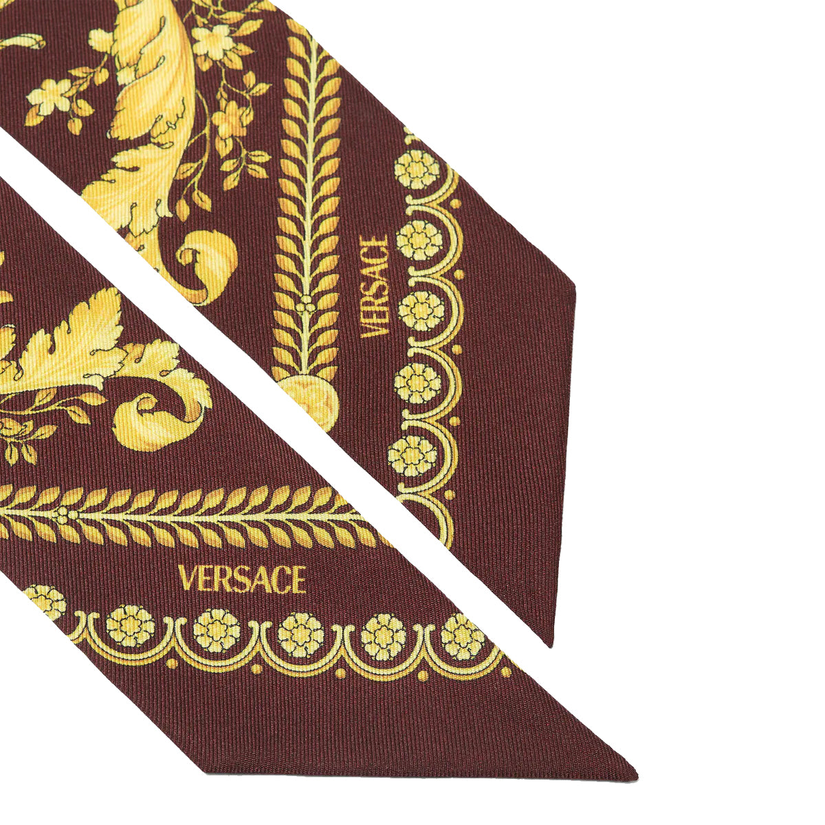 Versace Scarfs Brown Silk