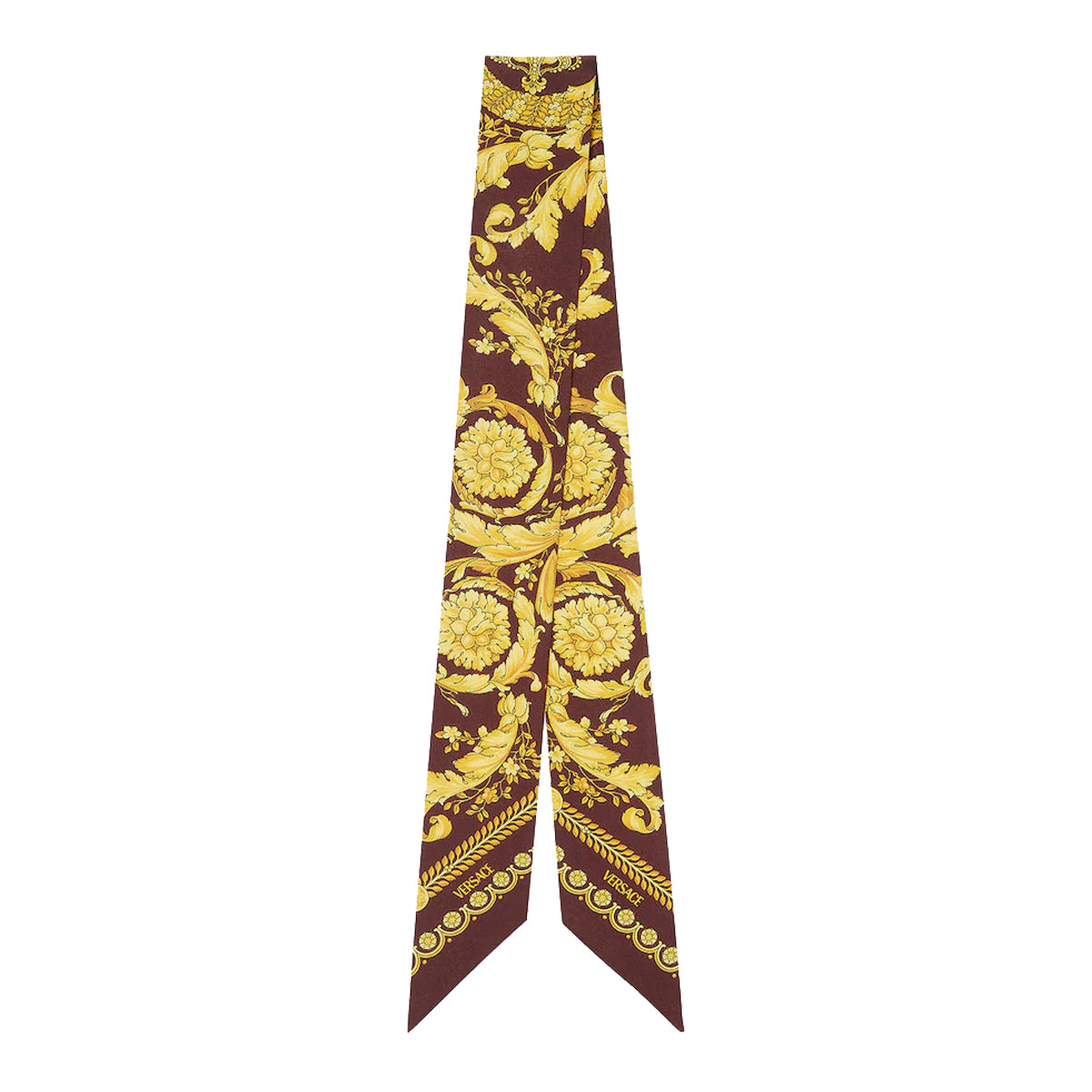 Versace Scarfs Brown Silk