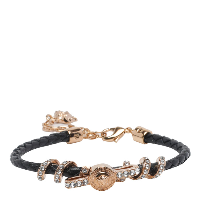 Versace Bijoux Black Metal Calf Leather