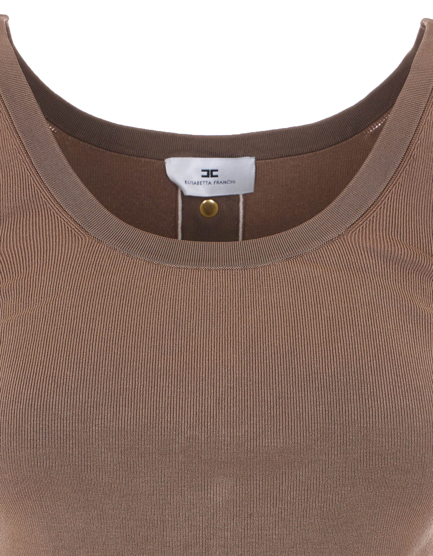 Elisabetta Franchi Top Brown Viscose