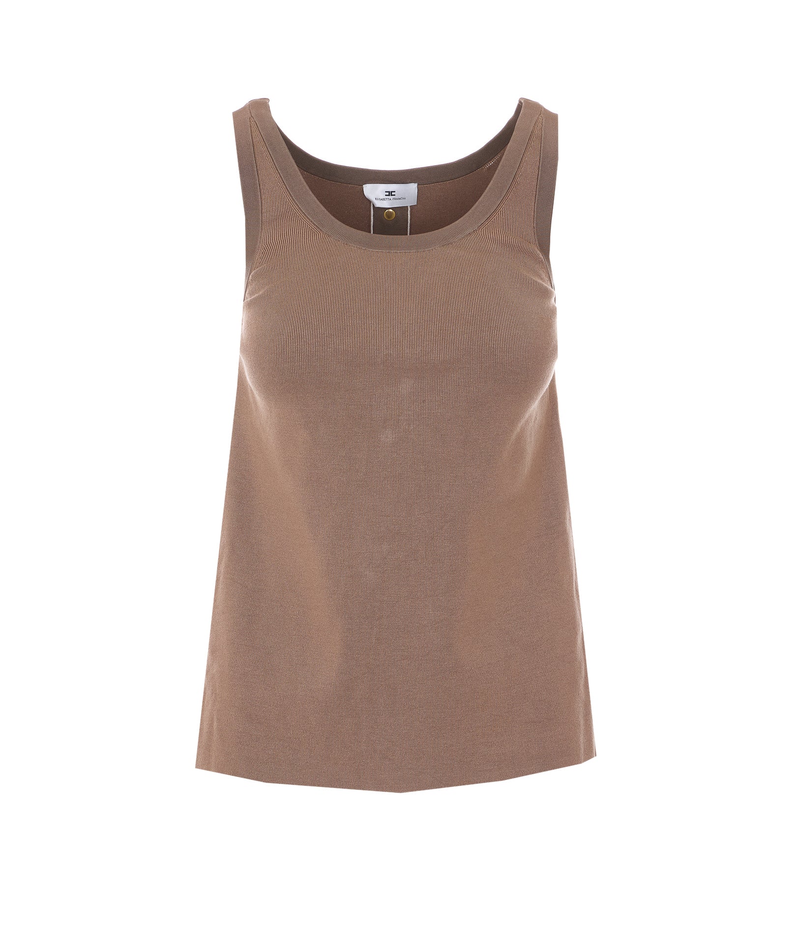 Elisabetta Franchi Top Brown Viscose