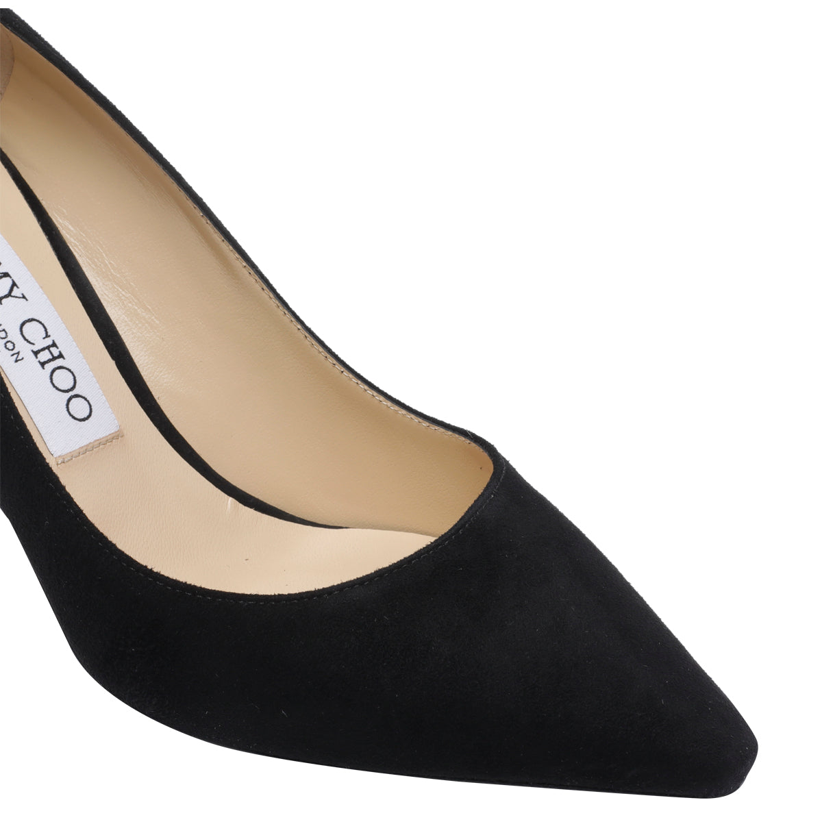 Jimmy Choo With Heel Black Suede Leather/leather Sole