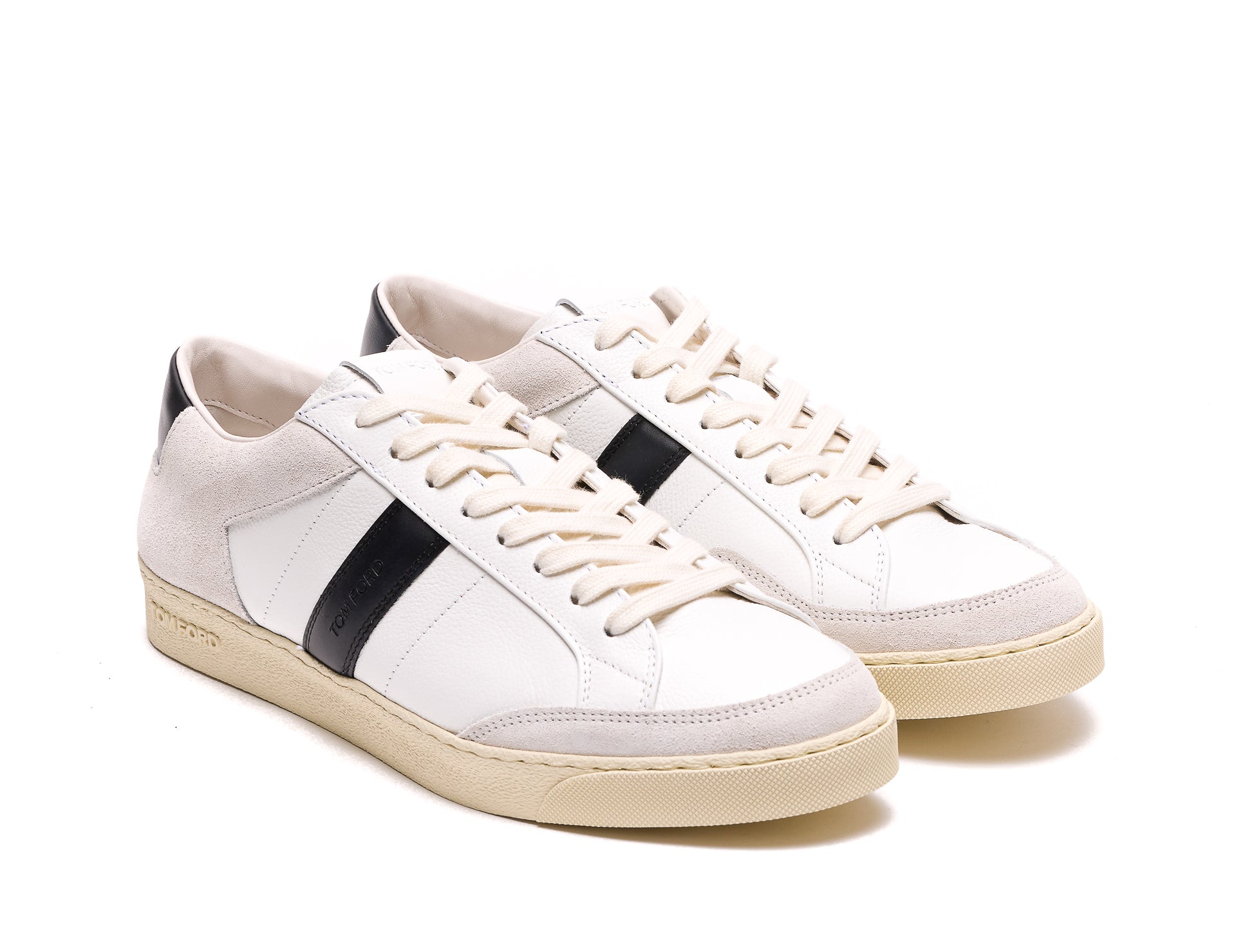 Tom Ford Sneakers White Leather And Suede