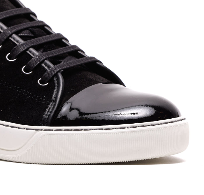 Lanvin Sneakers Black Suede And Patent Leather