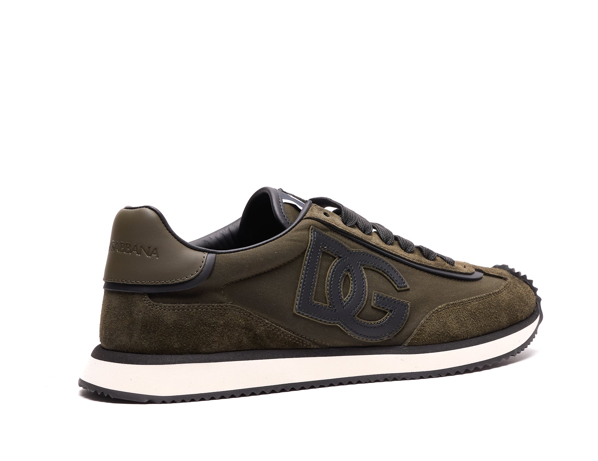Dolce & Gabbana Sneakers Green Leather And Suede