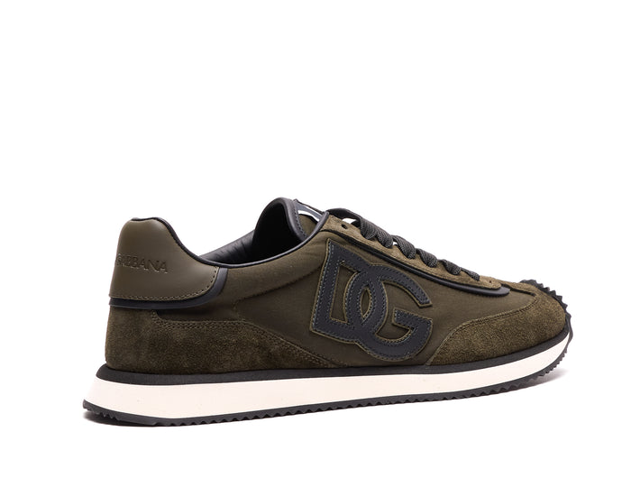 Dolce & Gabbana Sneakers Green Leather And Suede
