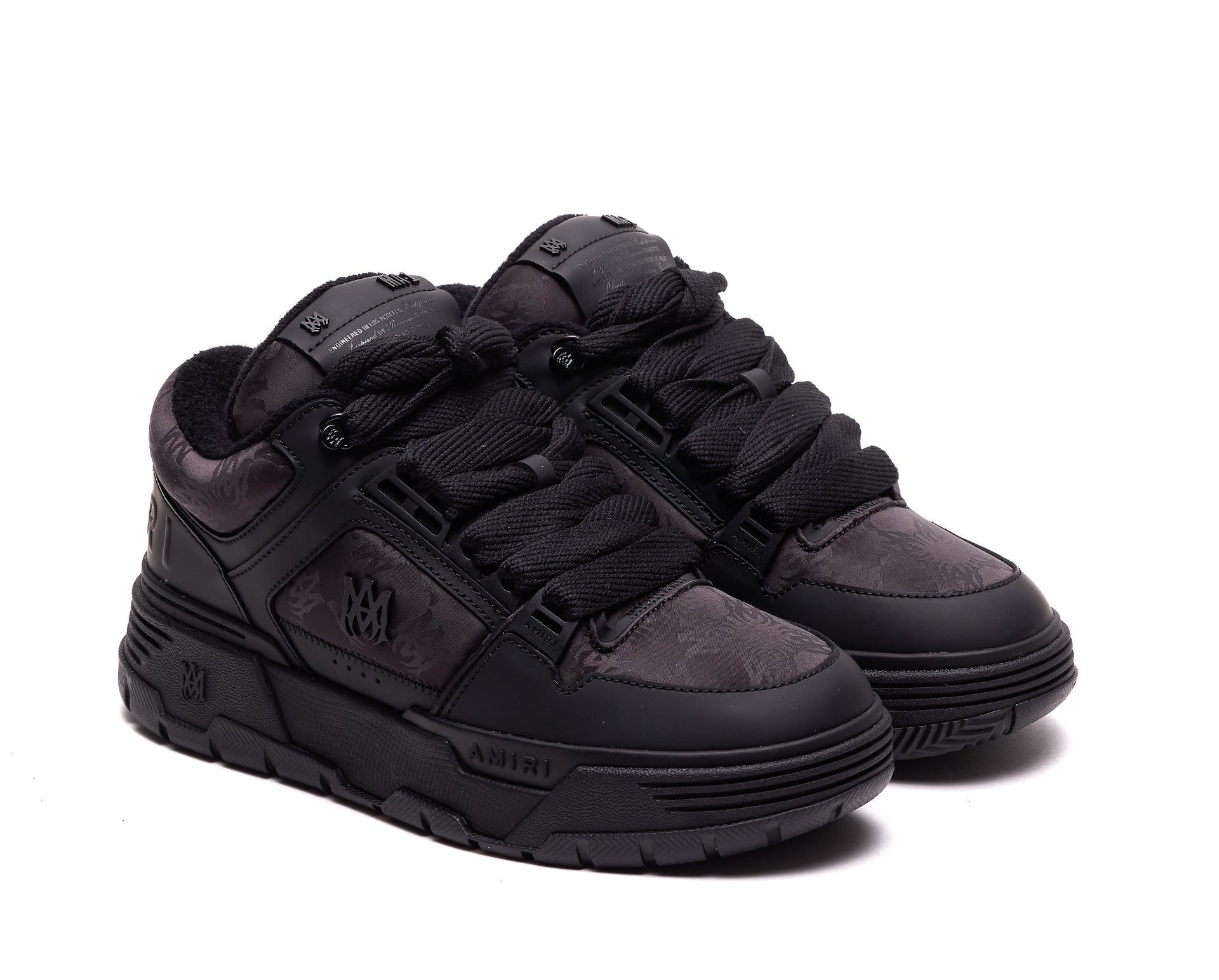 Amiri Sneakers Black Leather And Fabric