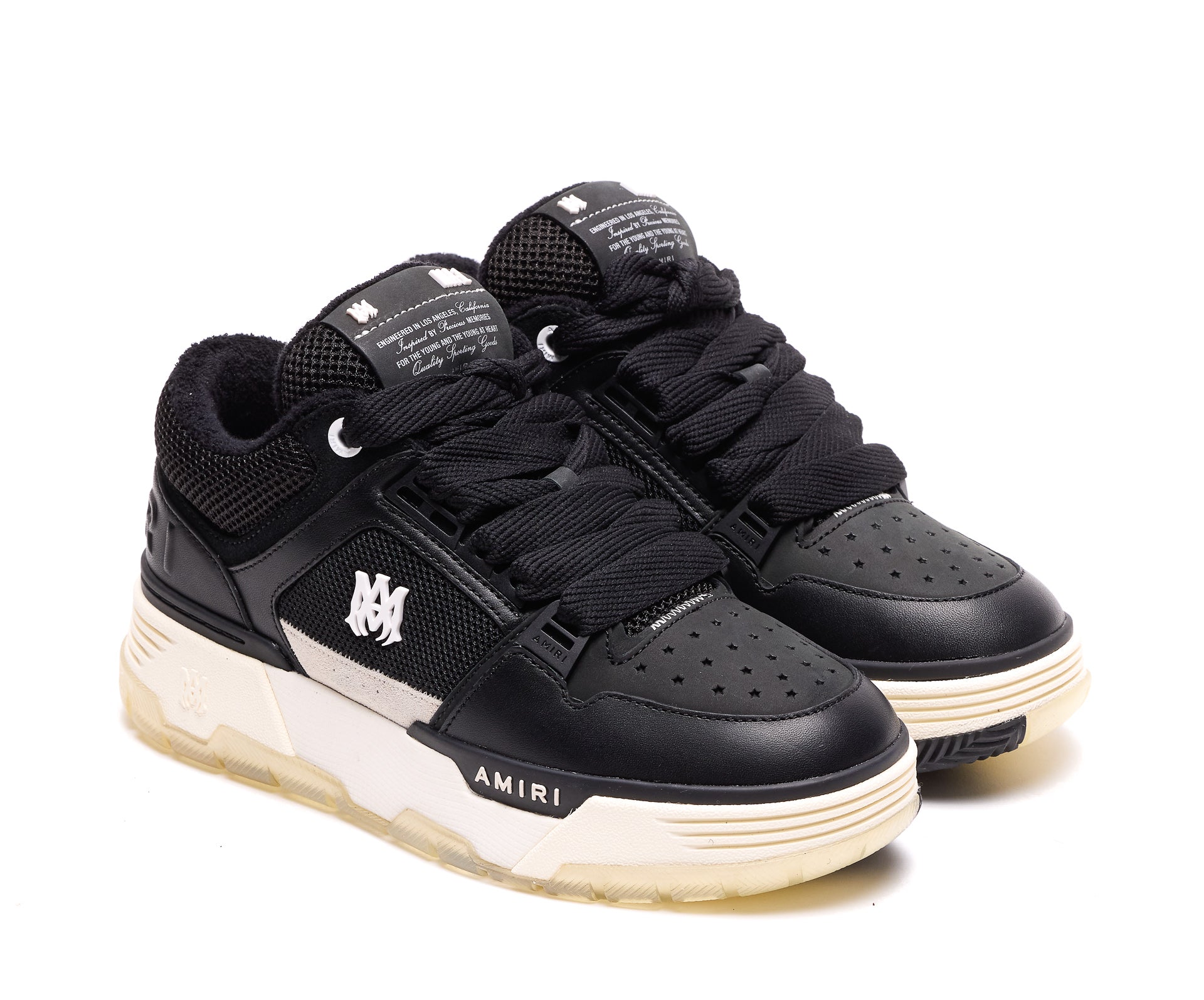 Amiri Sneakers Black Leather And Suede