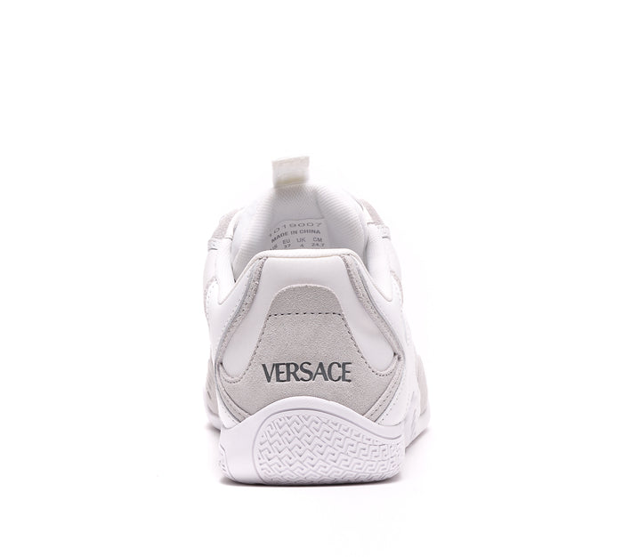 Versace Sneakers White Leather And Suede