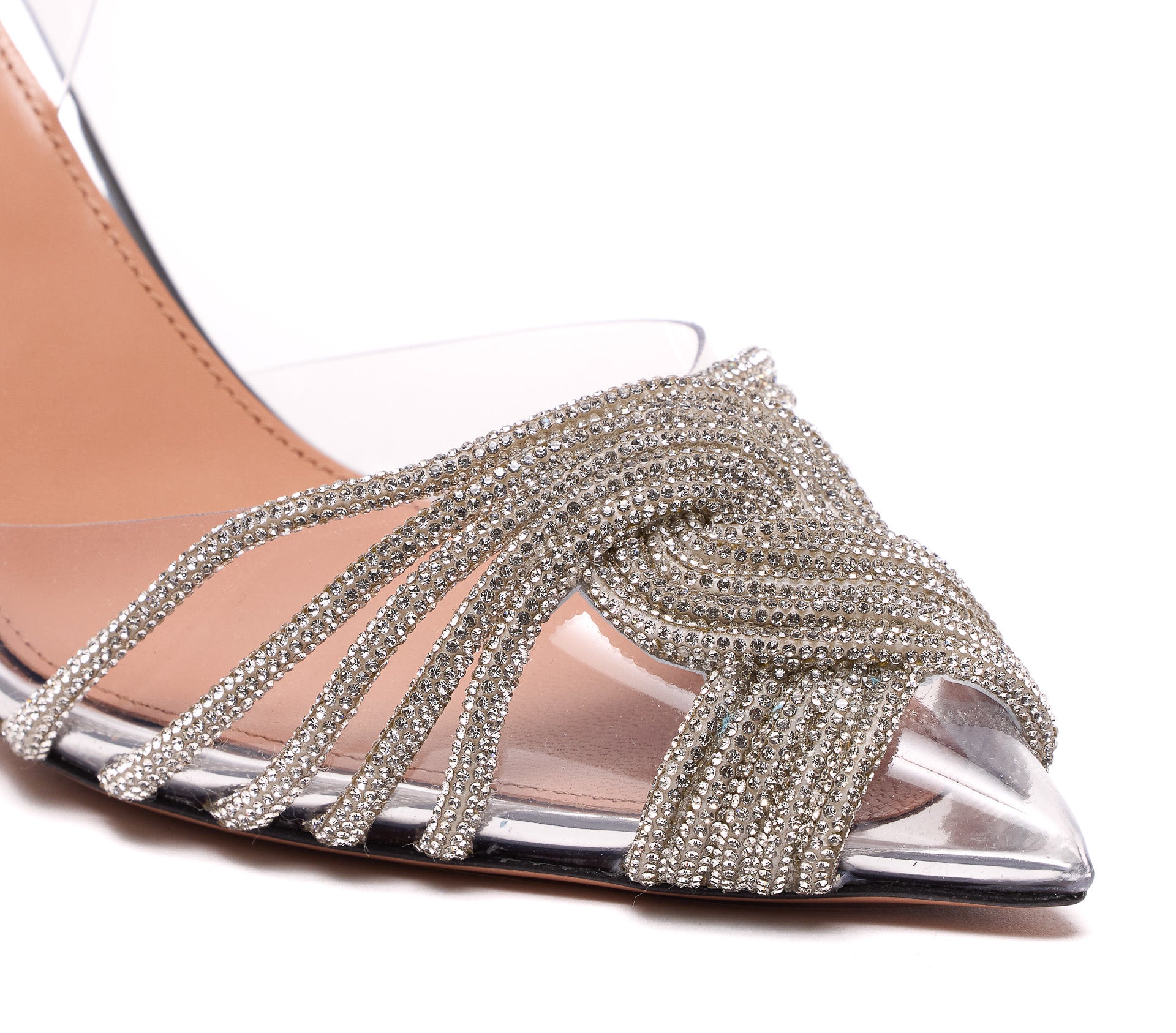 Aquazzura With Heel Silver Rubber And Fabric