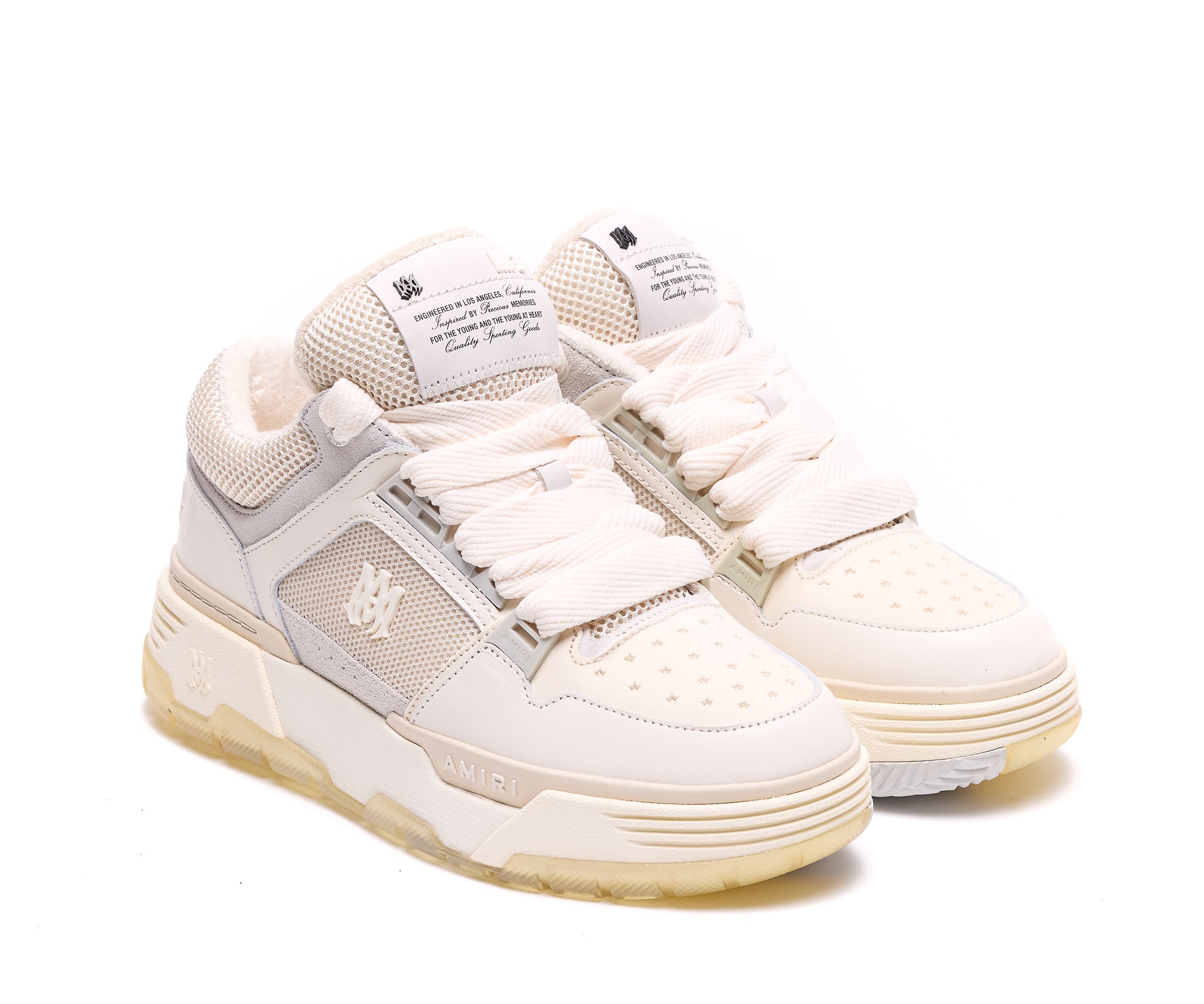 Amiri Sneakers Pink 100leather And Suede