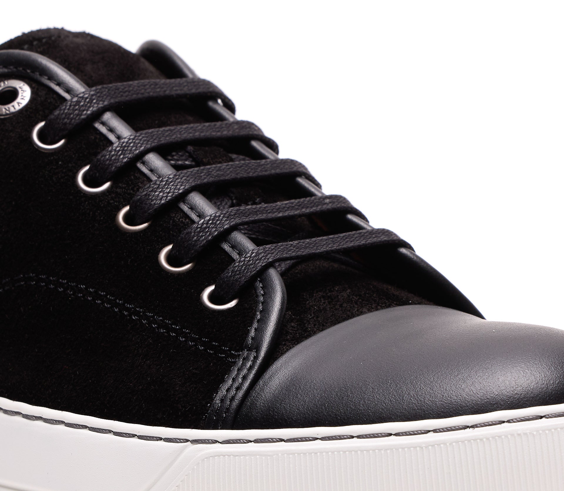 Lanvin Sneakers Black Suede And Leather