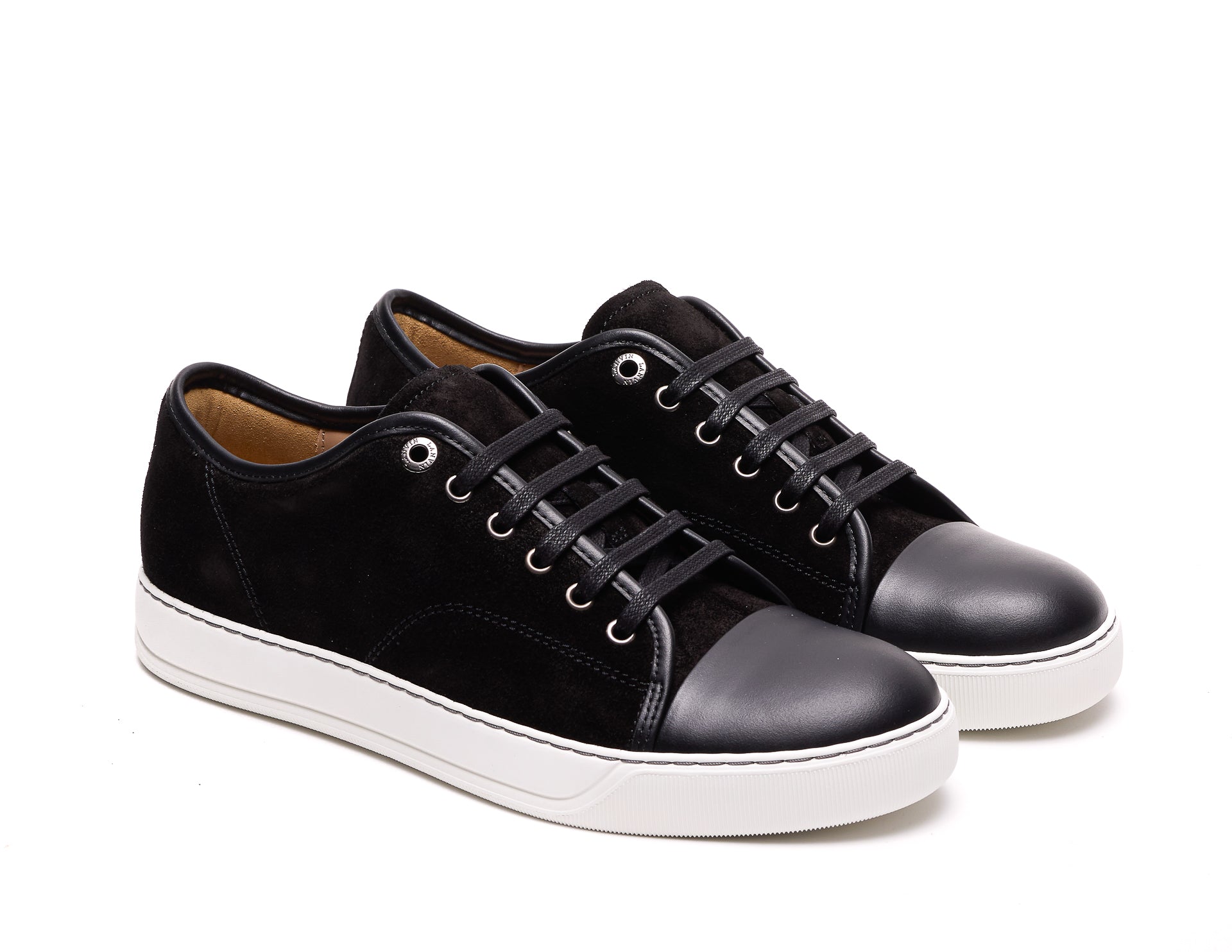 Lanvin Sneakers Black Suede And Leather