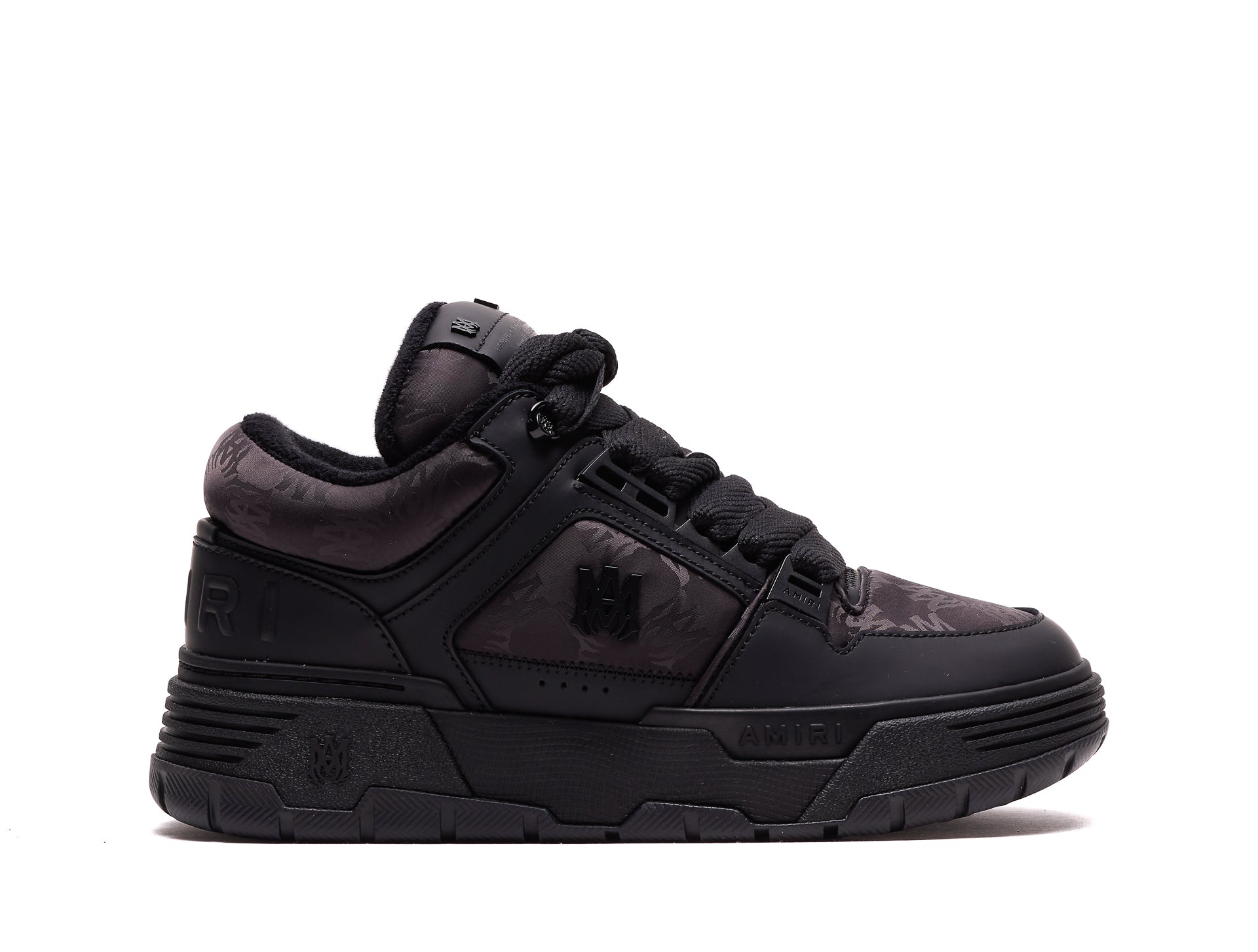 Amiri Sneakers Black Leather And Fabric