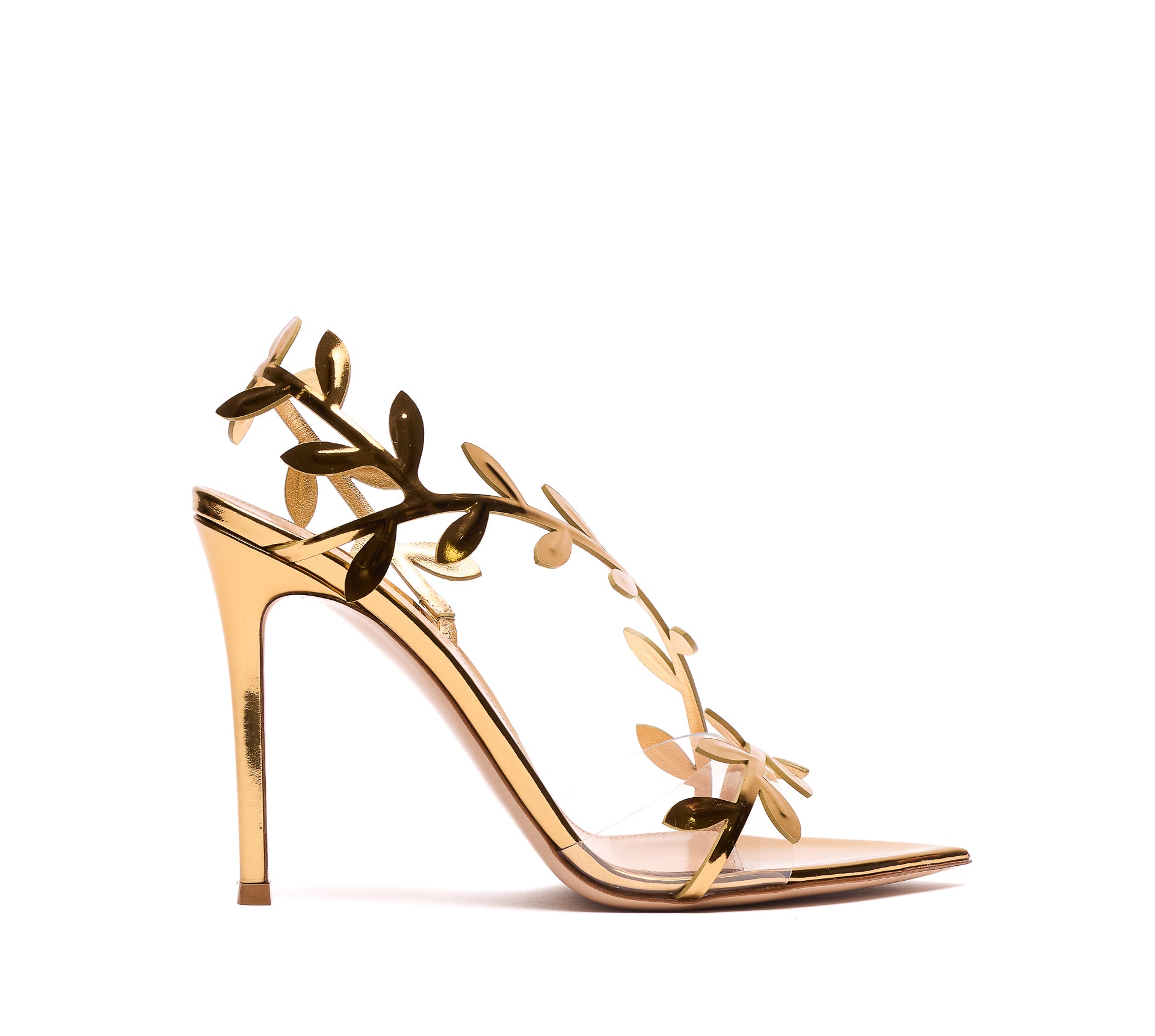 Gianvito Rossi With Heel Golden Leather