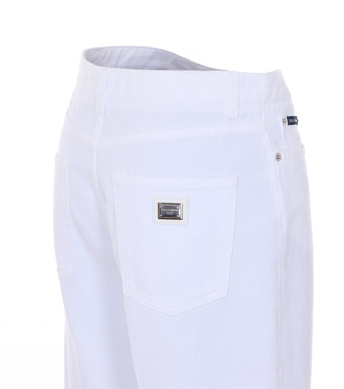 Dolce & Gabbana Trousers White Cotton