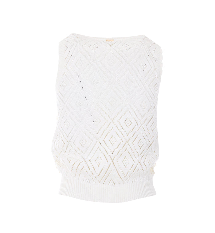 Twin-set Top White Cotton