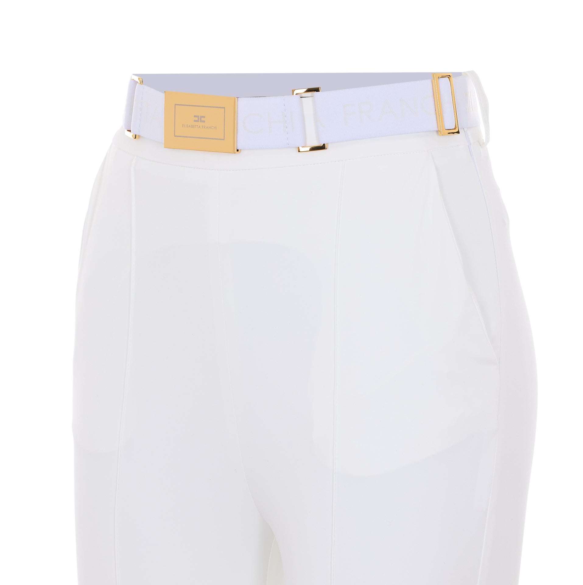 Elisabetta Franchi Trousers White Polyamide