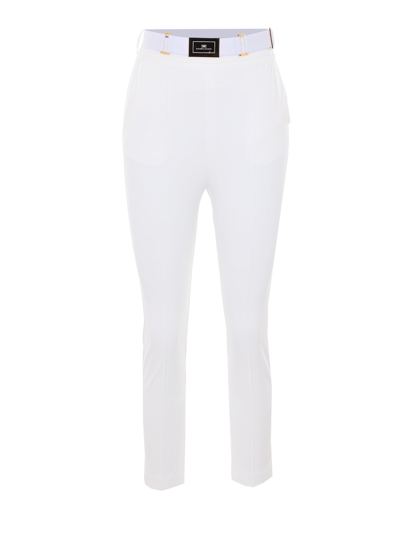 Elisabetta Franchi Trousers White Polyamide