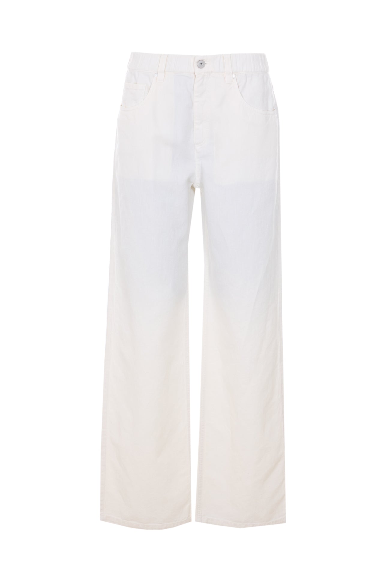 Brunello Cucinelli Trousers White Cotton