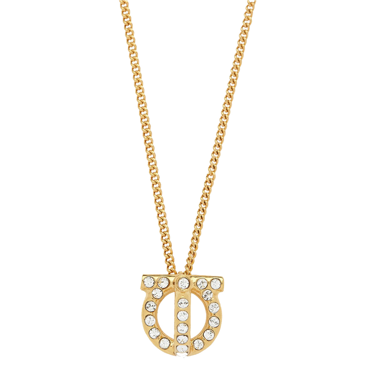 Ferragamo Bijoux Golden Brass Glass