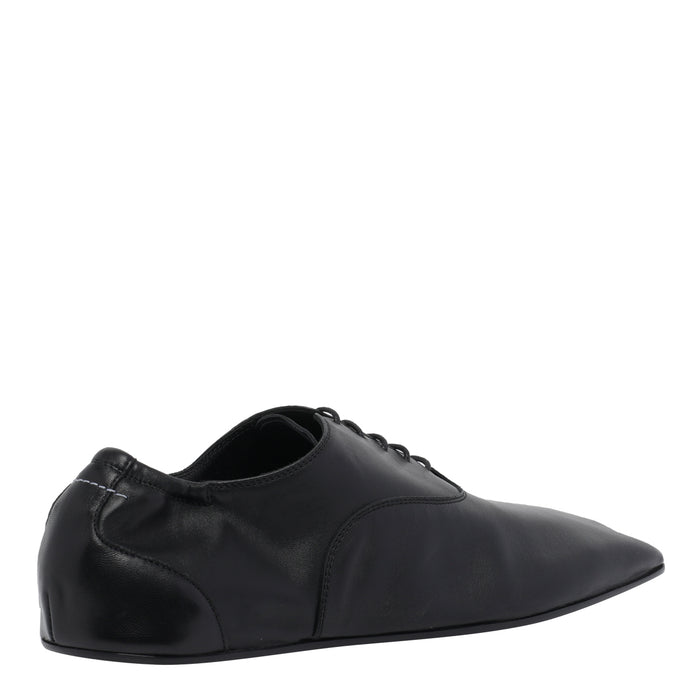 MM6 Maison Margiela Flat shoes Black Calf Leather/leather Sole