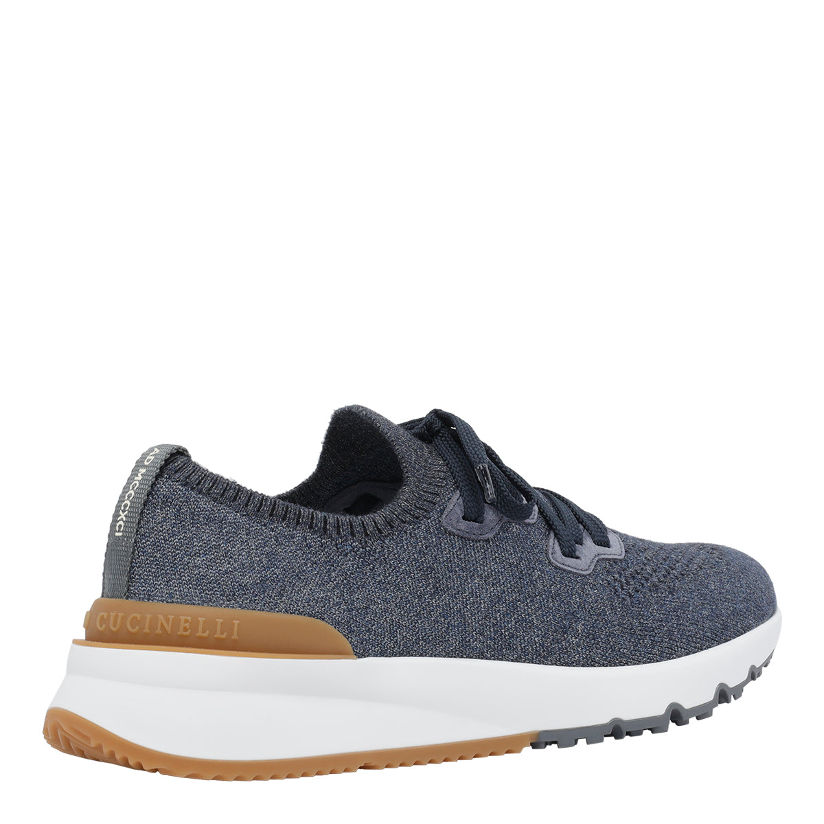 Brunello Cucinelli Sneakers Blue Fabric /rubber Sole
