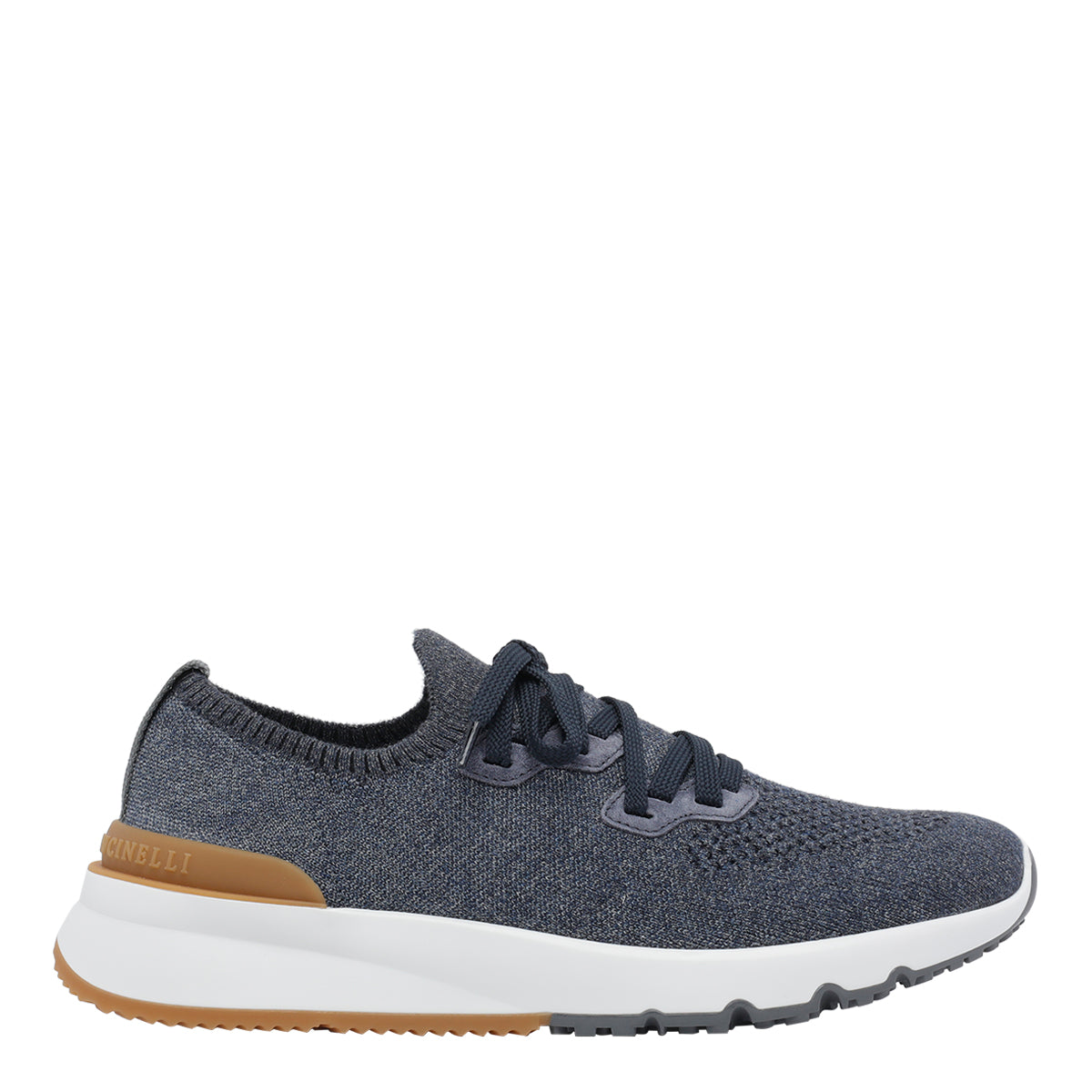 Brunello Cucinelli Sneakers Blue Fabric /rubber Sole