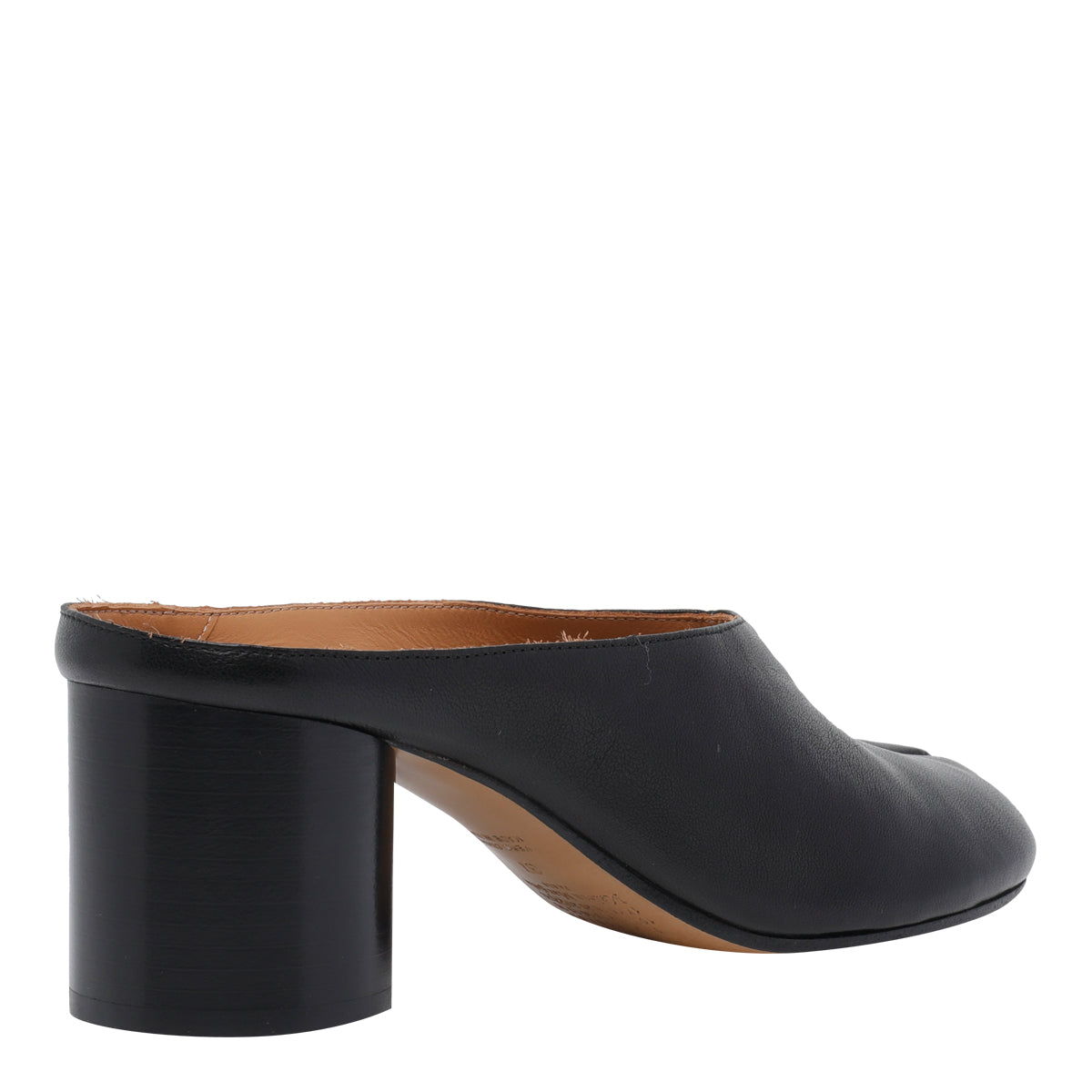 Maison Margiela With Heel Black Calf Leather/leather Sole