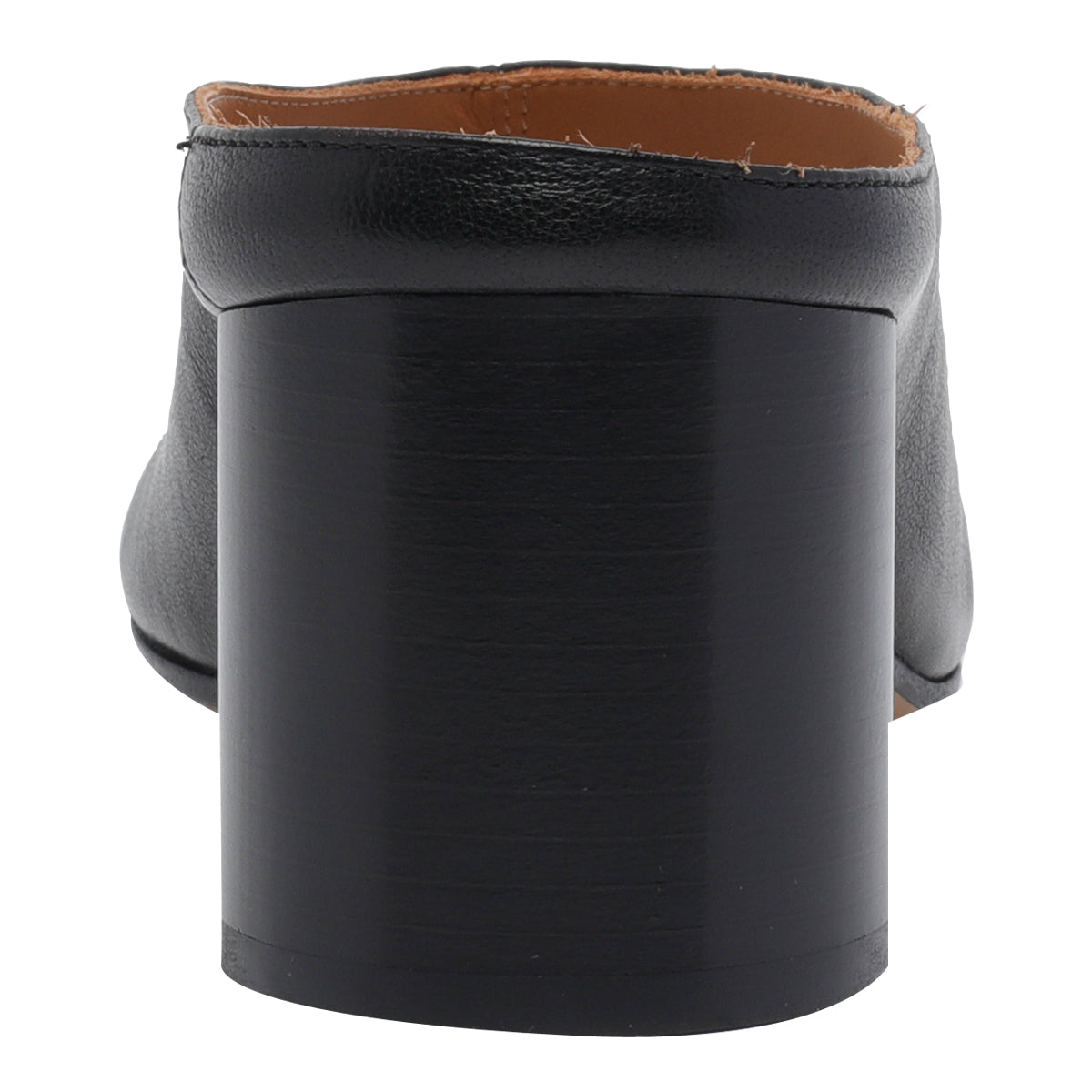 Maison Margiela With Heel Black Calf Leather/leather Sole
