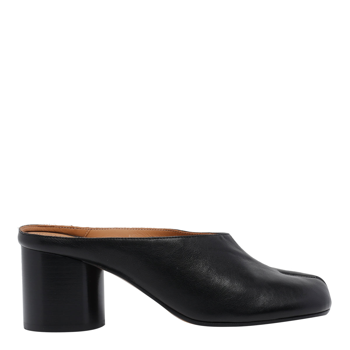 Maison Margiela With Heel Black Calf Leather/leather Sole