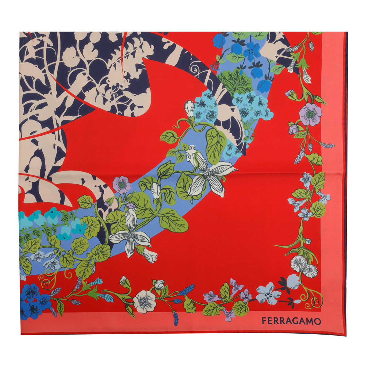 Ferragamo Scarfs Red Silk
