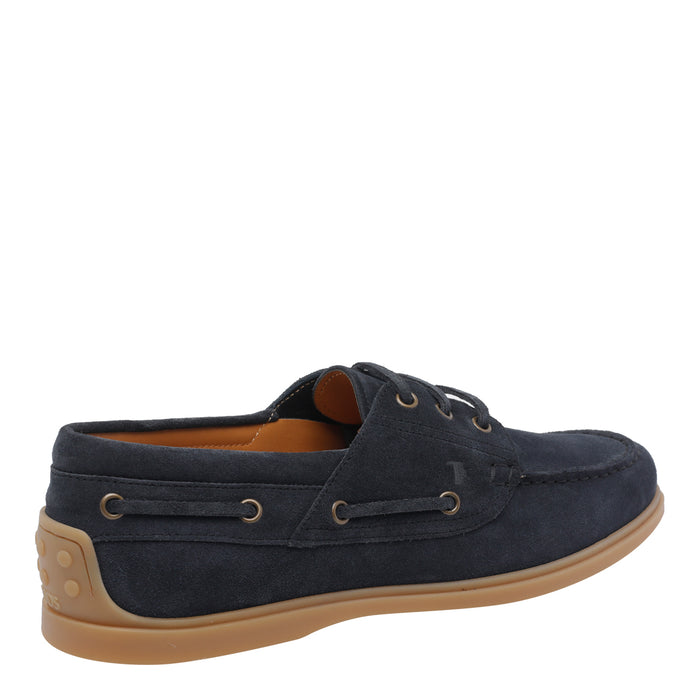 Tods Flat shoes Blue Suede Leather/rubber Sole
