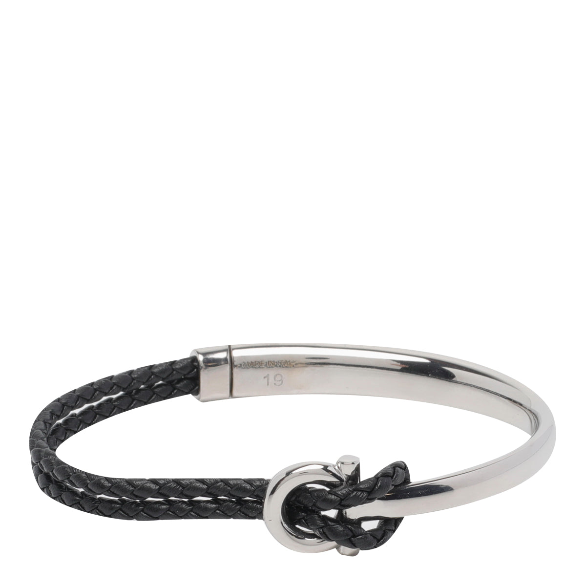 Ferragamo Bijoux Black Brass Calf Leather