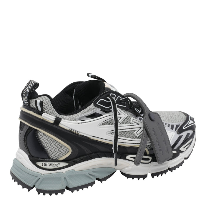 Off White Sneakers Black Fabric Rubber/rubber Sole