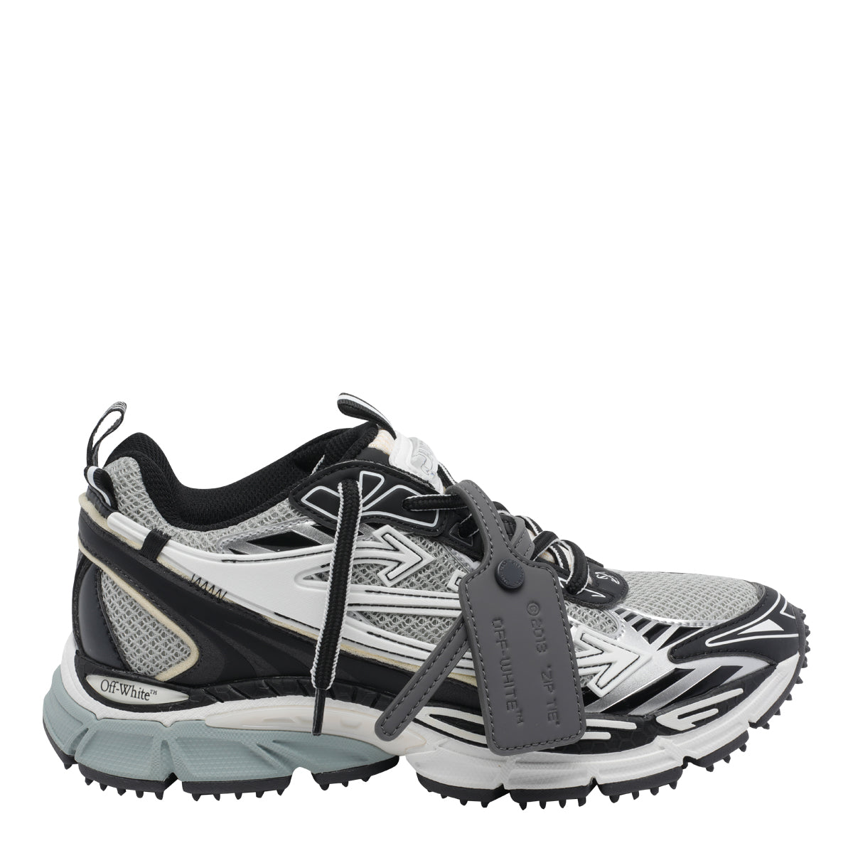 Off White Sneakers Black Fabric Rubber/rubber Sole