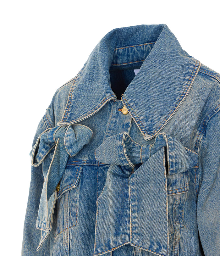 Ganni Jackets Blue Organic Cotton