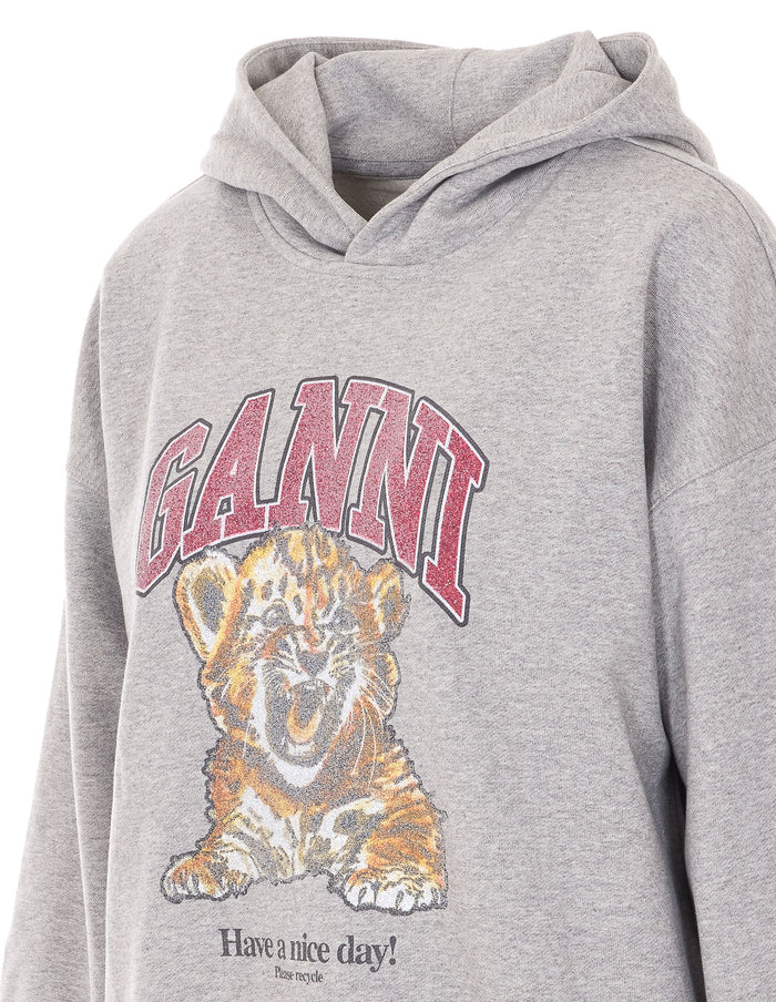 GANNI Sweaters Grey Organic Cotton