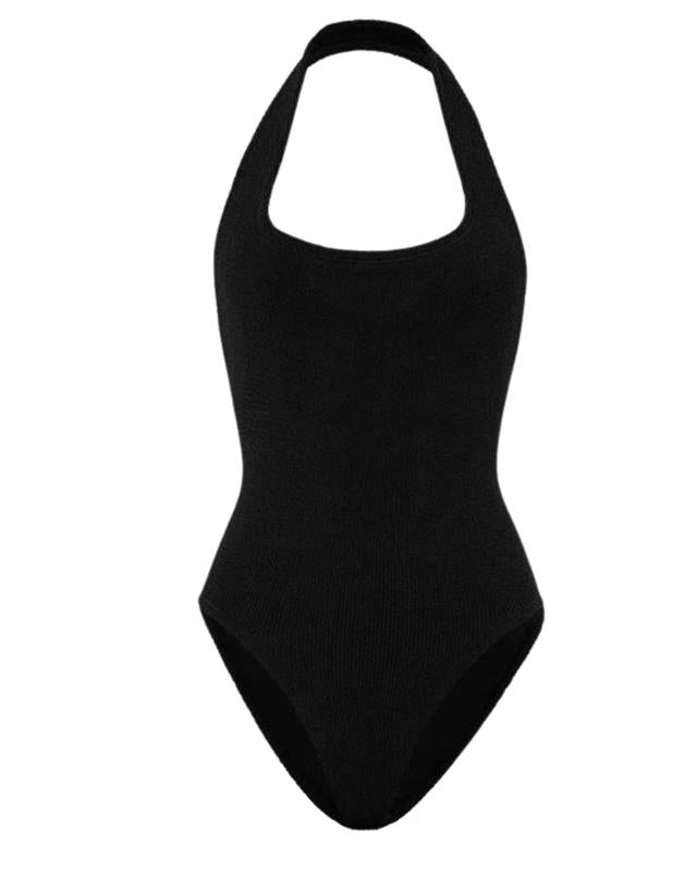 HUNZA G LONDON Sea clothing Black Polyester Elastane
