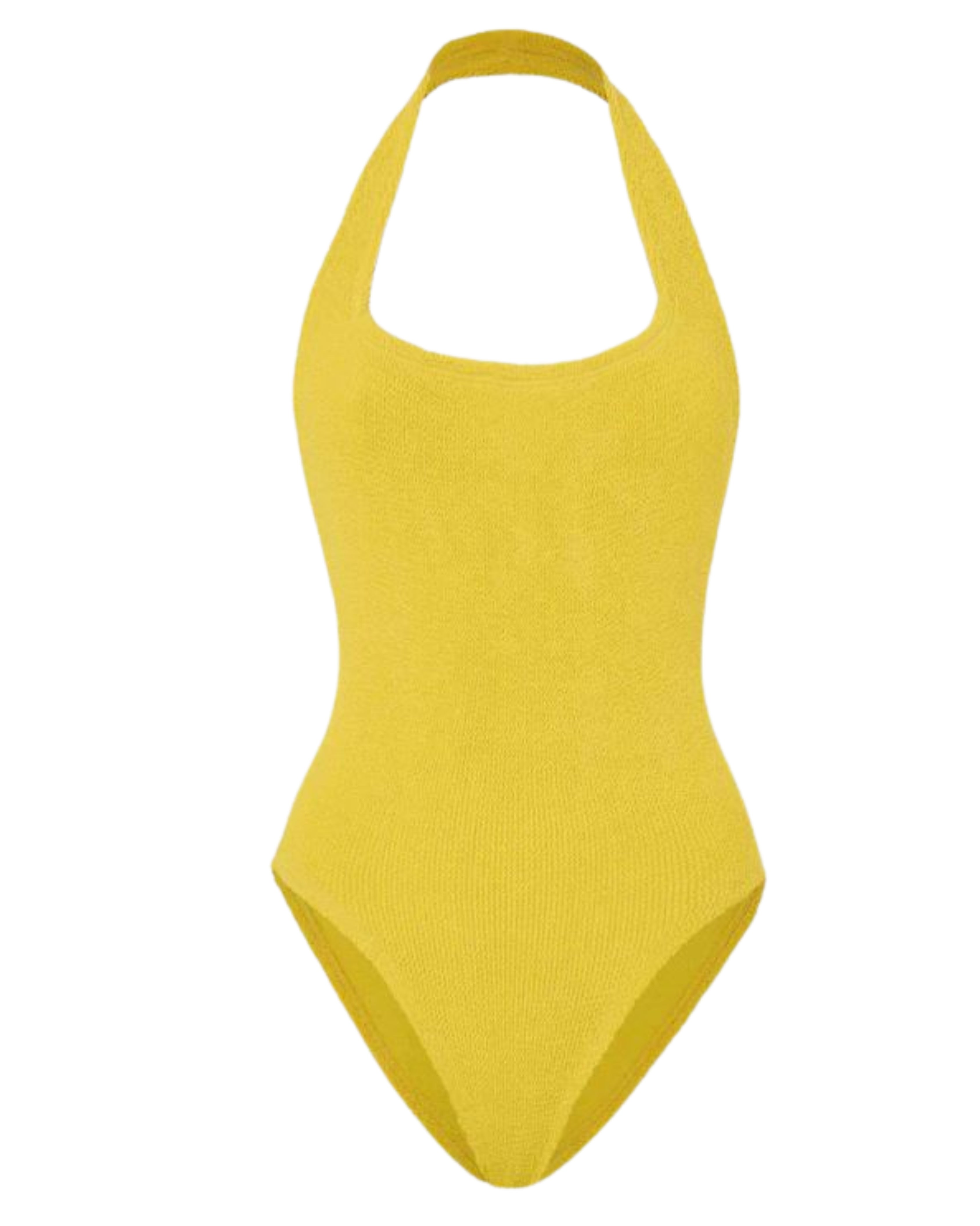 HUNZA G LONDON Sea clothing Yellow Polyester Elastane