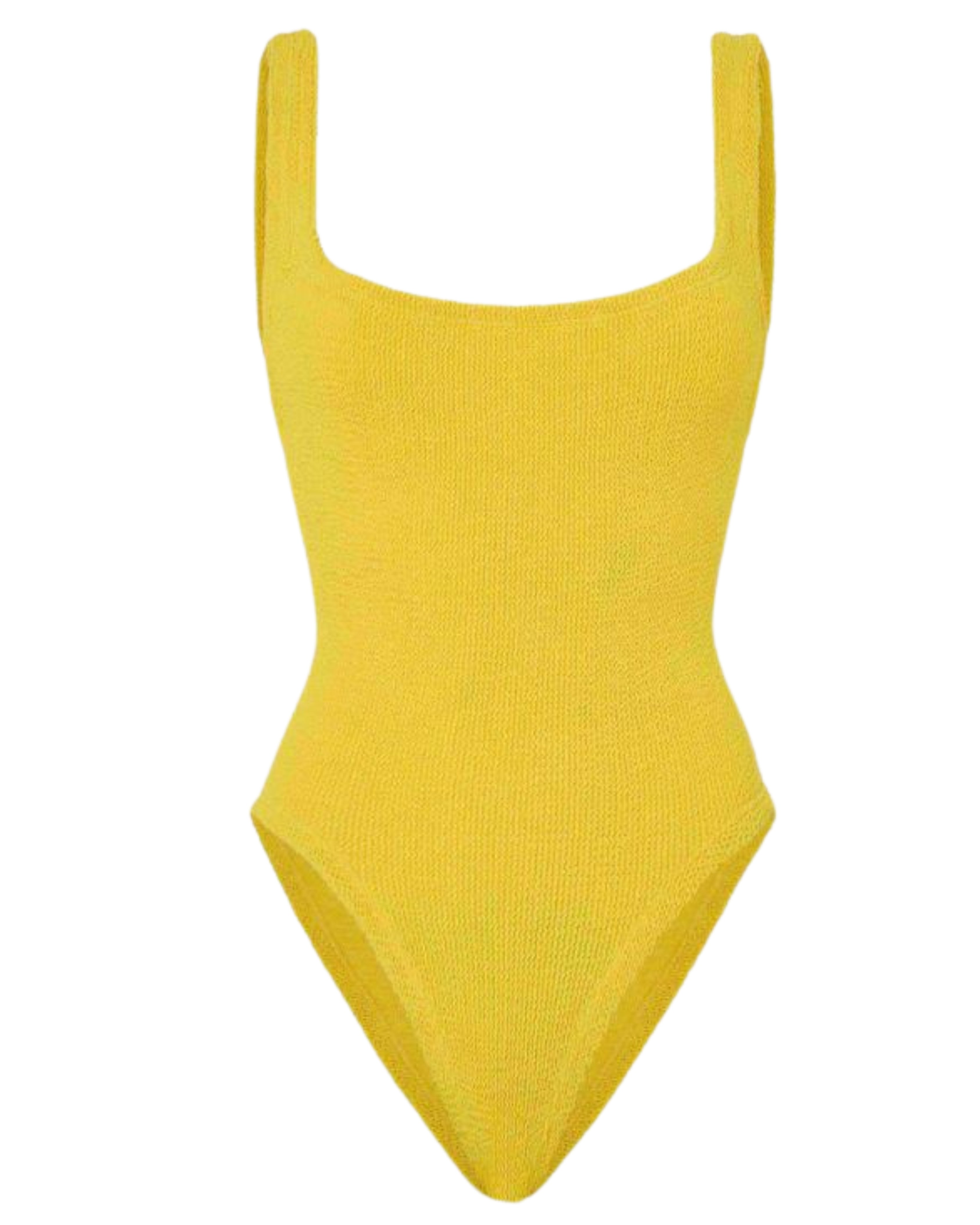 HUNZA G LONDON Sea clothing Yellow Polyester Elastane