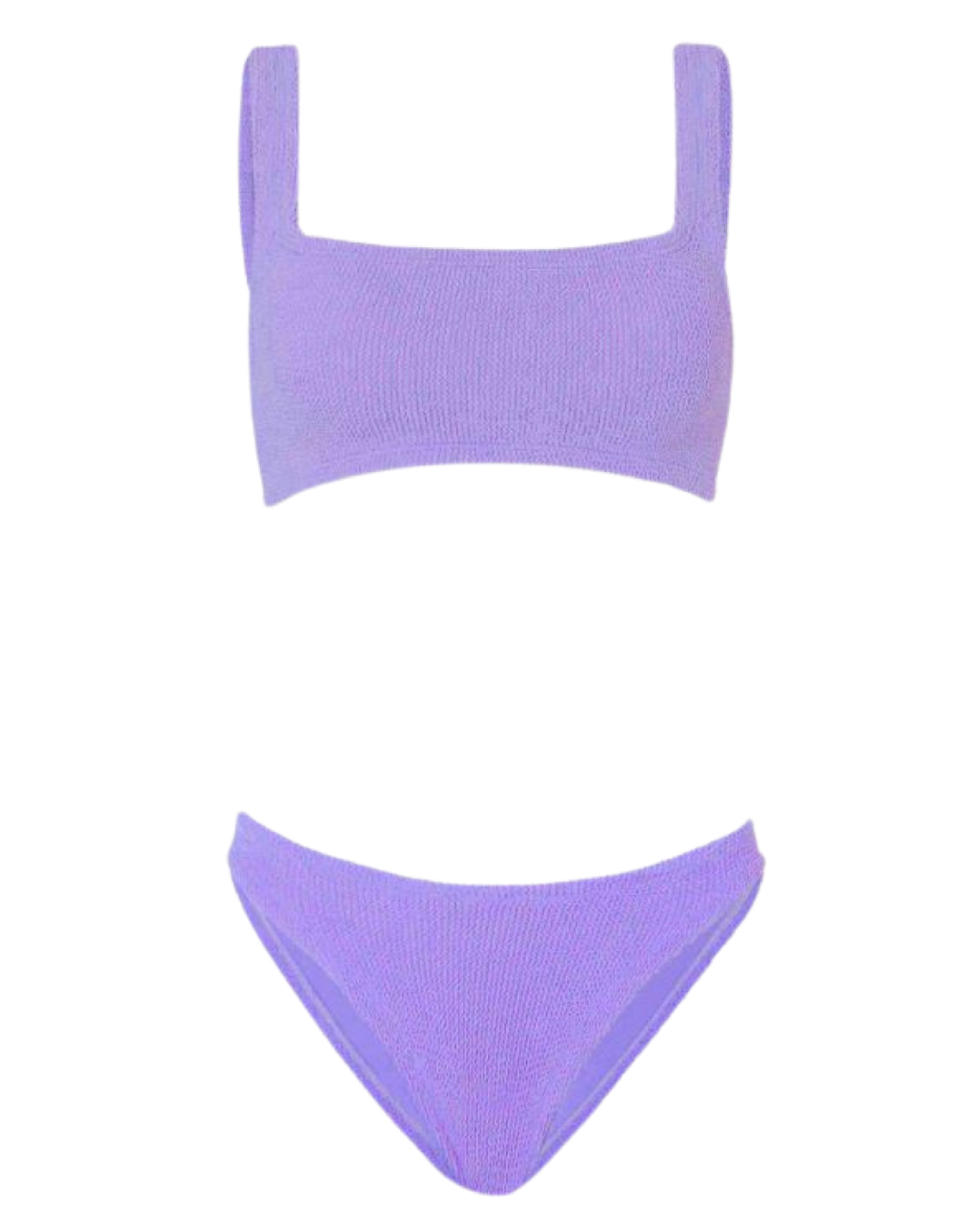 HUNZA G LONDON Sea clothing Purple Polyester Elastane