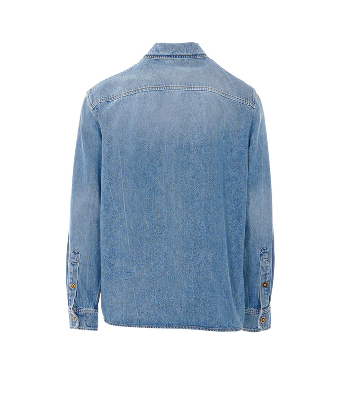 Versace Shirts Blue Cotton