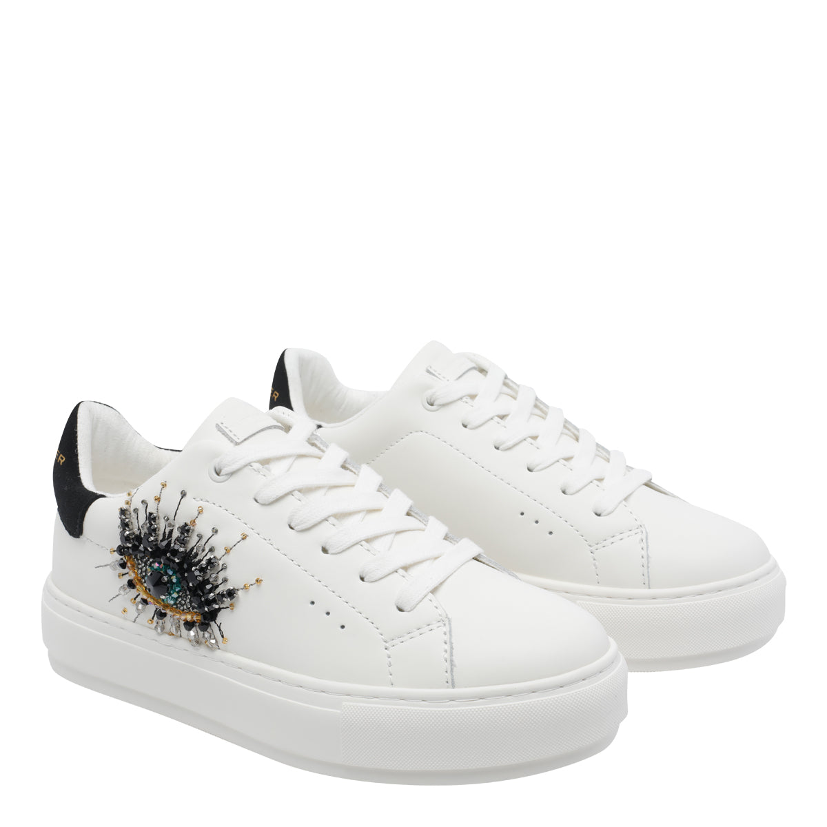 Kurt Geiger Sneakers White Calf Leather/rubber Sole